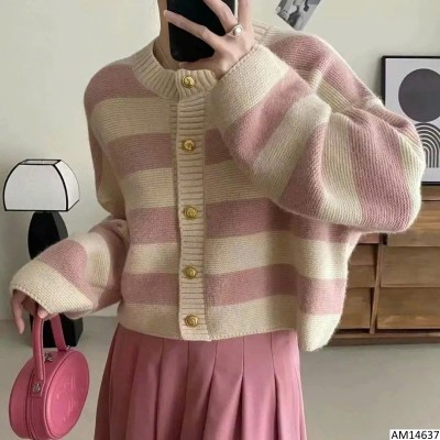 AM14637 ÁO CARDIGAN LEN KẺ SỌC