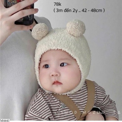 M4441 MŨ LEN TRÙM TAI CHO BÉ