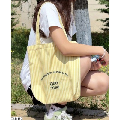 TM6450 TÚI VẢI TOTE KẺ SỌC