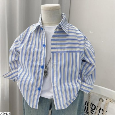 AT9135 ÁO SƠ MI KẺ CHO BÉ TRAI
