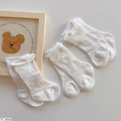 TC1854 SET 3 ĐÔI TẤT TRẮNG BÈO BG