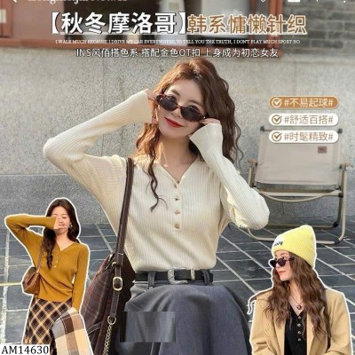 AM14630 ÁO LEN CỔ V
