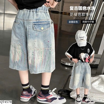 QT4578 QUẦN SHORT JEAN VẨY MÀU