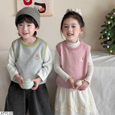 AT9120 ÁO GILE LEN PHỐI MÀU CHO BÉ