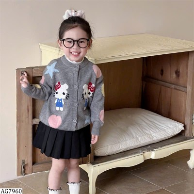 AG7960 ÁO LEN CARDIGAN KITTY