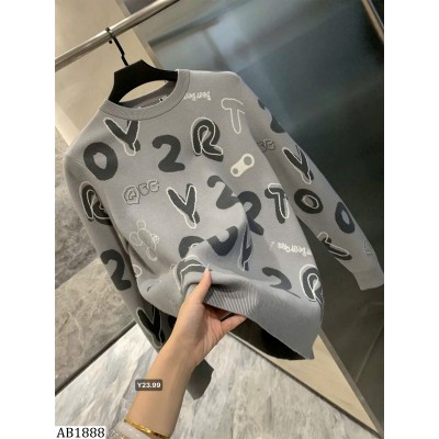 AB1888  ÁO NỈ CHỮ IN BLUE