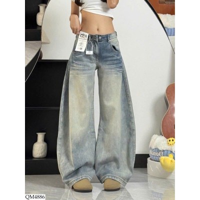 QM4886 QUẦN JEAN ỐNG RỘNG CHO NỮ