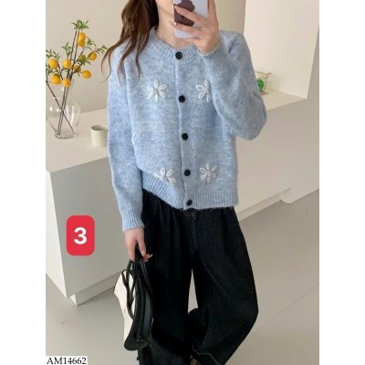 AM14662 ÁO CARDIGAN THÊU HOA NỮ