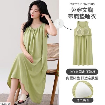 VM3168 VÁY NGỦ KÈM ĐỆM NGỰC CHO NỮ 