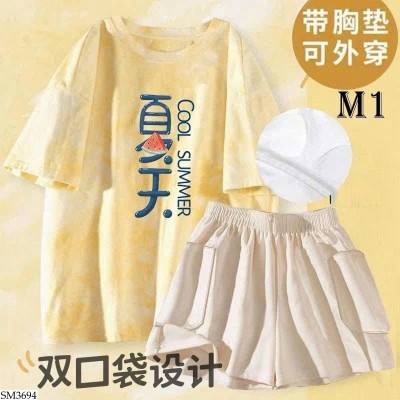 SM3694 SET BỘ MẶC NHÀ NỮ KÈM BRA 