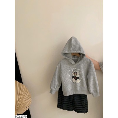 SG12079 SET ÁO HOODIE MIX QUẦN KẺ BG