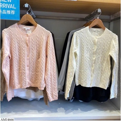 AM14666 ÁO CARDIGAN CỔ TRÒN CHO NỮ