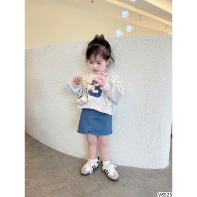 V8525 CHÂN VÁY JEAN CHO BG