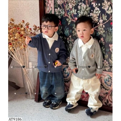 AT9186 ÁO PHỐI CỔ SƠ MI WELLKIDS