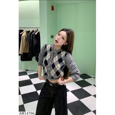AM14706 ÁO LEN CARDIGAN W.G.W.E