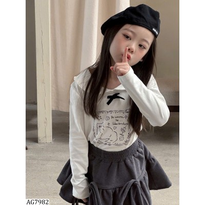 AG7982 ÁO THUN CỔ SEN NƠ