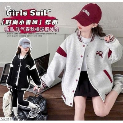 AG7990 KHOÁC BOMBER NỈ THÊU NƠ