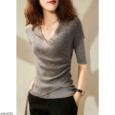 AM14725 ÁO VẠT CHÉO CỔ TIM CHO NỮ
