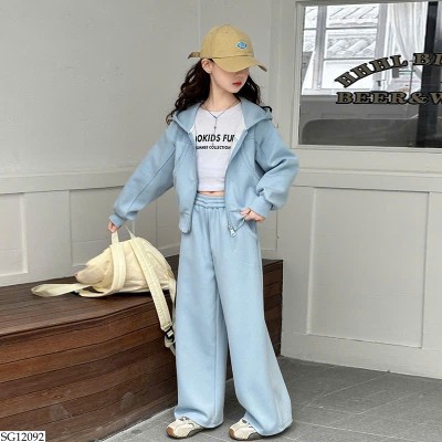 SG12092 BỘ KHOÁC NỈ TRƠN MÀU BG