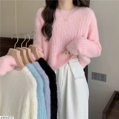 AM14737 ÁO LEN LÔNG DÁNG NGẮN NỮ