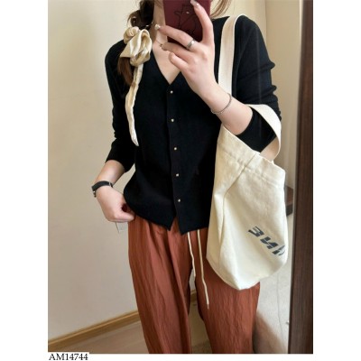 AM14744 ÁO CARDIGAN MỎNG CỔ V NỮ