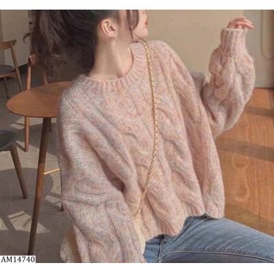 AM14740 ÁO LEN XOẮN NHẸ NHÀNG HỒNG PASTEL