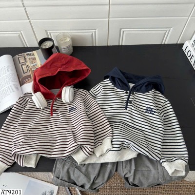 AT9201 ÁO HOODIE KẺ NGANG CHO BÉ GIÁ MỚI