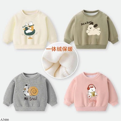 A3446 ÁO NỈ LÓT LÔNG CHO BÉ
