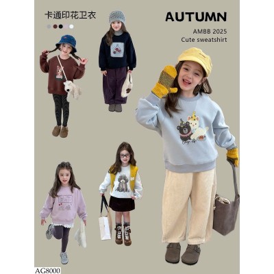 AG8000 ÁO NỈ HOẠT HÌNH AMBB BG