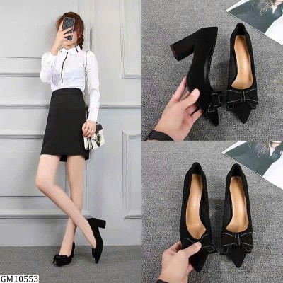 GM10553 GUỐC NƠ DA LỘN GÓT VUÔNG