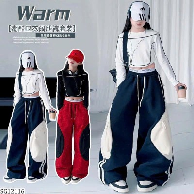 SG12116 SET ÁO CRT DÀI TAY MIX QUẦN SUÔNG