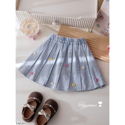 V8539 VÁY DENIM CHO BÉ GÁI