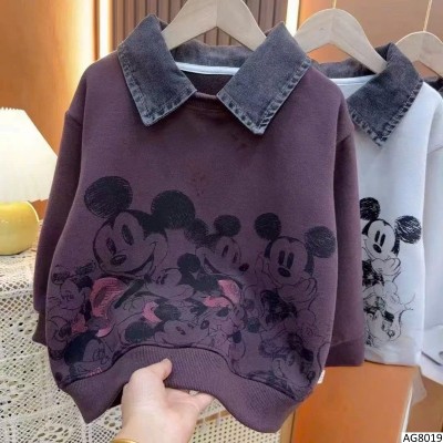 AG8019  ÁO  CỔ BẺ MICKEY CỰC YÊU