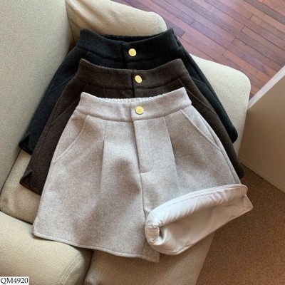 QM4920 QUẦN SHORT DẠ NHUNG LƯNG CAO CHO NỮ 