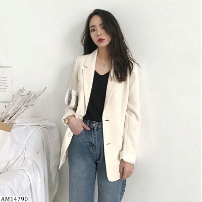 AM14790  BST BLAZER MÀU TRƠN NỮ