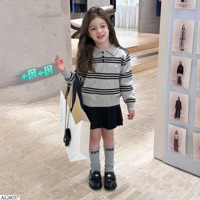 AG8037 ÁO POLO LEN KẺ AMBB BG