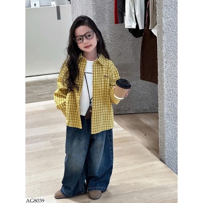 AG8039 ÁO SƠ MI KẺ CARO AMBB BG