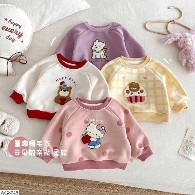 AG8045 ÁO NỈ HOẠT HÌNH CHO BÉ