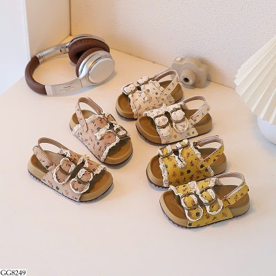 GG8249 SANDAL HOA PHỐI REN BG