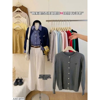 AM14859 ÁO CARDIGAN THÊU NƠ NỮ