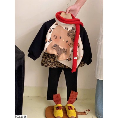 SG12148 SET ÁO KITTY MIX QUẦN LEGGING BG
