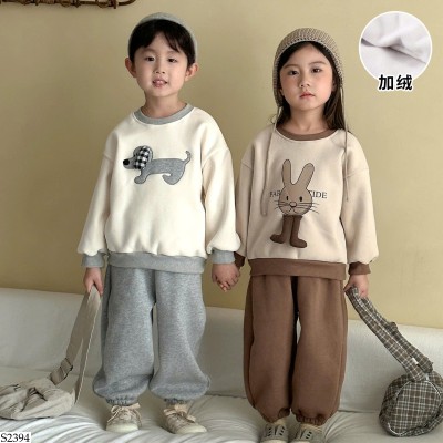 S2394 BỘ NỈ THỎ CÚN CHO BÉ
