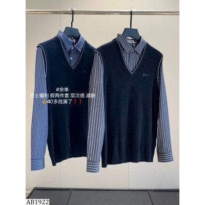 AB1922 ÁO GILE MIX SƠ MI LIỀN IN BLUE