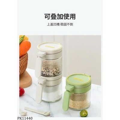 PK11440 COMBO 3 HŨ ĐỰNG GIA VỊ THỦY TINH NẮP BẬT