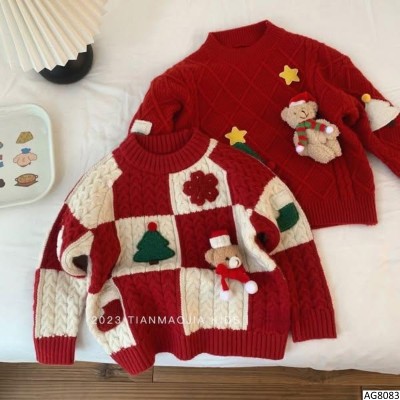 AG8083 ÁO LEN NOEL CHO BÉ NHÀ Ningli