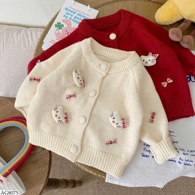 AG8075 ÁO CARDIGAN MÈO KITTY BG