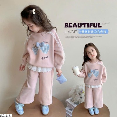 SG12181 BỘ NỈ NƠ PHỐI REN BG