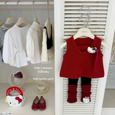 SG12190 SET ÁO KITTY MIX QUẦN LEGGING BG