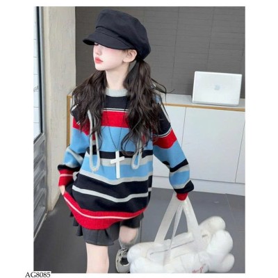 AG8085 ÁO HOODIE LEN KẺ SẮC MÀU BG