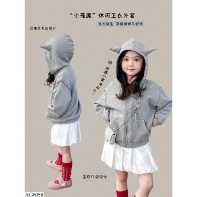 AG8088 ÁO KHOÁC NỈ TAI NHỌN BG